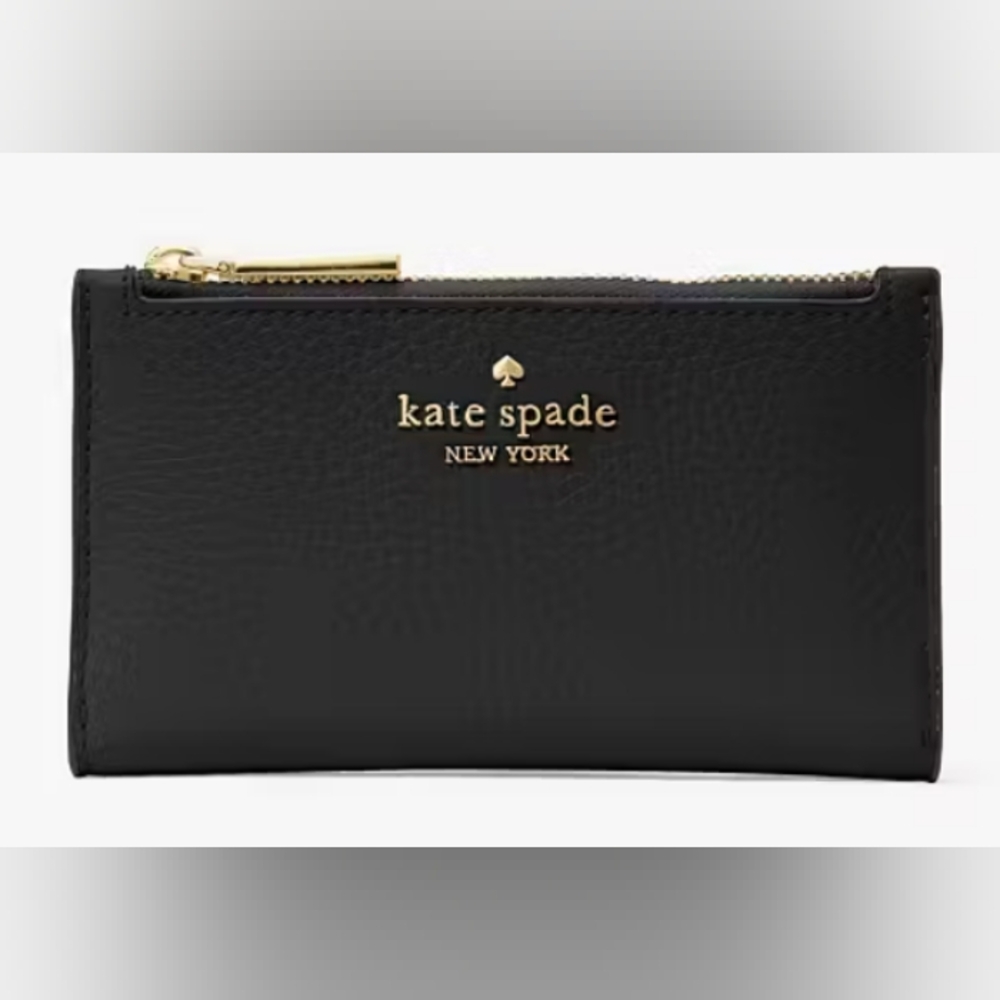 NWT ♠️ Kate SpadeJulia Slim Bi-fold Wallet Black Leather